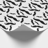 Cool Funny Repating Mustache Cadeaupapier (Hoek)