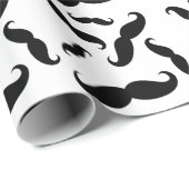 Cool Funny Repating Mustache Cadeaupapier (Rol Hoek)