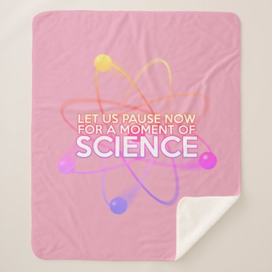 Cool Funny Science Quote Girly Pink Sherpa Deken (Voorkant)