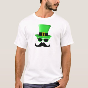 Cool Funny St. Patrick's Day Mustache Top hat Man