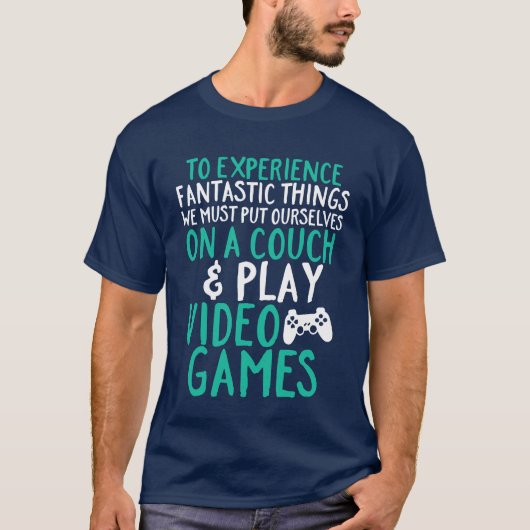 Cool Funny T-shirt voor videogames Geek en Gamer (Voorkant)
