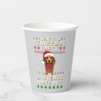 Cool Funny Wiener Dog Christmas Dachshund Holiday  Papieren Bekers