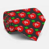 Cool Funny Zwart Rood Appeltaart Mannen Stropdas (Opgerold)