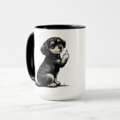 Cool funy dog Mug Mok (Voorkant links)