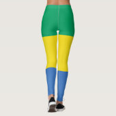 Cool Gabon Flag Mode Leggings (Achterkant)