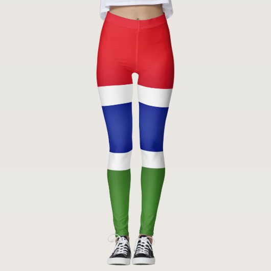 Cool Gambia Flag Mode Leggings (Voorkant)