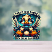 Cool gamer eend word art acryl bord (Neutraal)