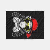 Cool Gamer Monkey With Controller Funny Gaming Vid Fleece Deken (Voorkant (Horizontaal))