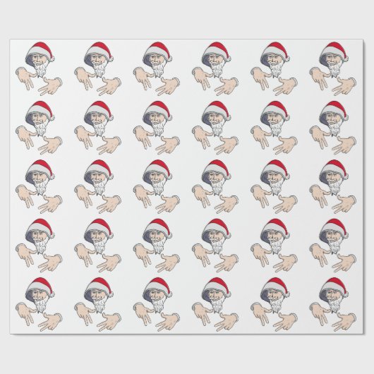 Cool Gangsta Hip Hop Hand Rap Sinterklaas Cadeaupapier (Vlak)