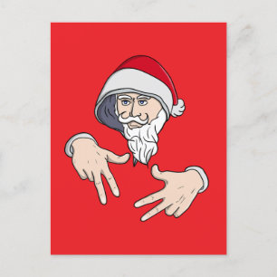 Cool Gangsta Hip Hop Hand Rap Sinterklaas Feestdagenkaart