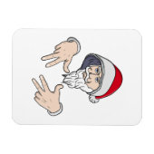 Cool Gangsta Hip Hop Hand Rap Sinterklaas Magneet (Horizontaal)