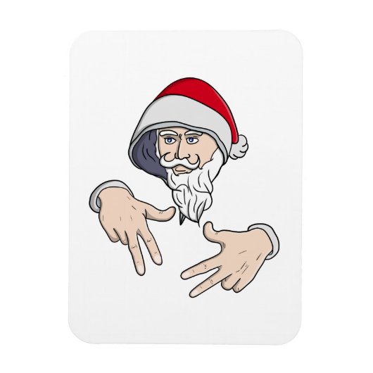 Cool Gangsta Hip Hop Hand Rap Sinterklaas Magneet (Verticaal)