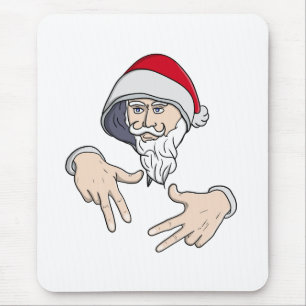 Cool Gangsta Hip Hop Hand Rap Sinterklaas Muismat