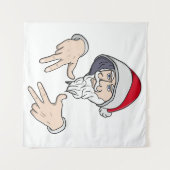 Cool Gangsta Hip Hop Hand Rap Sinterklaas Wandkleed (Voorkant (horizontaal))