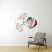 Cool Gangsta Hip Hop Hand Rap Sinterklaas Wandkleed (In Situ (horizontaal))