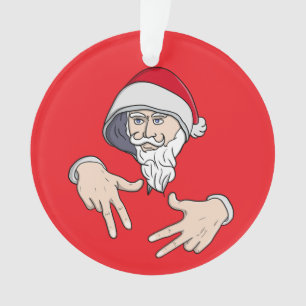Cool Gangsta Hip hop Rap de la main Père Noël
