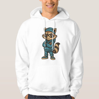 Cool Gangster Raccoon - Urban Streetwear Animal Ho Hoodie