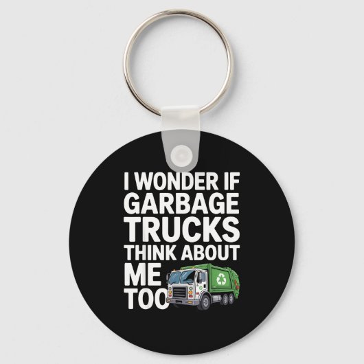 Cool Garbage Truck Design For Men Women Trash Garb Sleutelhanger (Voorkant)