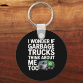 Cool Garbage Truck Design For Men Women Trash Garb Sleutelhanger (Voorkant)
