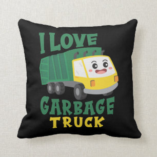 Cool Garbage Truck loving Boy Kinder Toddler Kussen