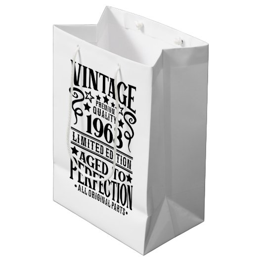 Cool  Geboortejaar 1963 Medium Cadeauzakje (Voorkant Gekanteld)