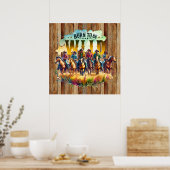 Cool geboren wilde Cowboy Western Poster (Keuken)