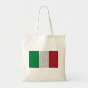 Cool Gebreide Italiaanse Vlag Canvas tas
