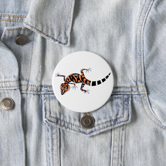 Cool GECKO - Bedreigd dier - Lizard Ronde Button 7,6 Cm (In situ)