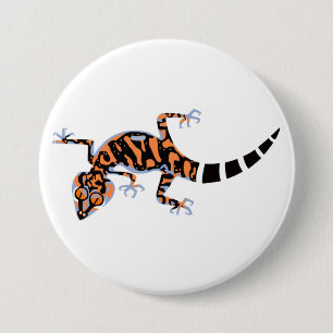 Cool GECKO - Bedreigd dier - Lizard Ronde Button 7,6 Cm
