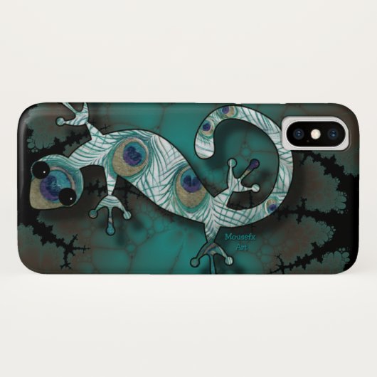 Cool Gecko iPhone X Coque (Dos (Horizontal))