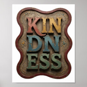 Cool Geel VRIENDELIJKHEID Statement Design Poster