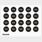Cool geen geheugen geen probleem spraak kostuum ronde sticker (Vel)
