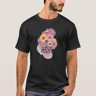 Cool gehaakte bloemige watercolor kunst t-shirt