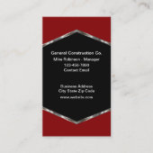 Cool général Cartes de visite de construction (Devant)