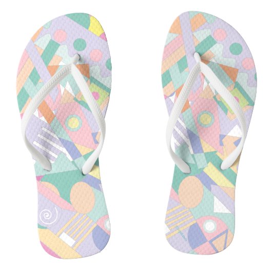 Cool Geometric Abstract Fun Graphic Teenslippers (Voetbed)
