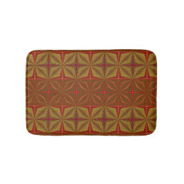 Cool Geometric Earthy Brown Yellow Ethnic Tribal Badmat