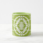 Cool Geometric Pattern Lime Green Batik Stropdas-D Mok (Midden)