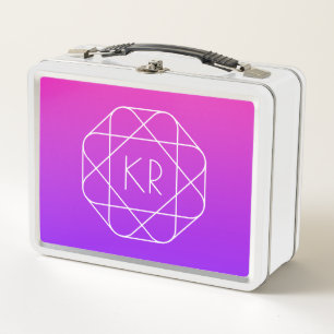Cool geometrisch monogram Magenta Paars Violet