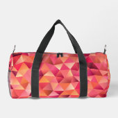 Cool Geometrisch Rood Sinaasappel Roze Monogram Plunjezak (Achterkant)