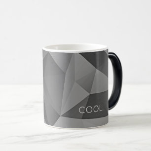 COOL. Geometrische hoeken Moderne Grijzen Abstract Magische Mok
