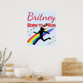 COOL GEPERSONALISEERD GEBOREN OM TRACK POSTER TE L (Keuken)