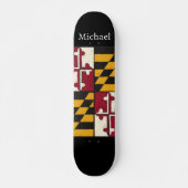 Cool Gepersonaliseerde Maryland State Vlag Skateboard (Voorkant)