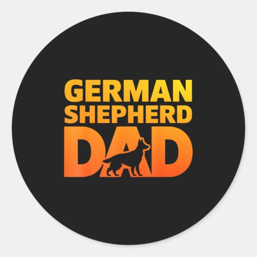 Cool German Shepherd Design For Men Boys Dog Lover Ronde Sticker (Voorkant)