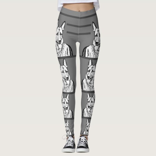 Cool German Shepherd Leggings (Voorkant)