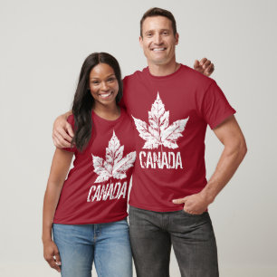 Cool geschaafde Canada-souvenir esdoornblad T-shir T-shirt