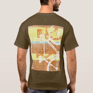 Cool & Gestreept T-shirt-stempel, Fiets-thema, bru T-shirt
