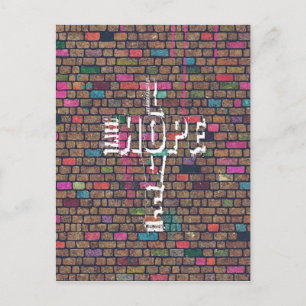 Cool geweldige Faith Love Hope graffiti tegenover  Briefkaart