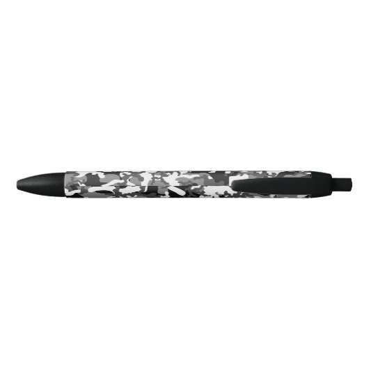 Cool & Geweldige grijs Camouflage Patroon Zwarte Inkt Pen (Achterkant)