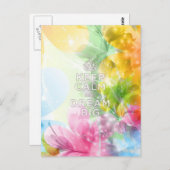 Cool geweldige trendy quote "Keep Calm and Dream B Briefkaart (Voorkant / Achterkant)