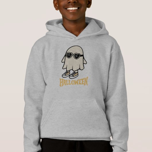 Cool Ghost Halloween Kids Hoodie Pullover (Devant)